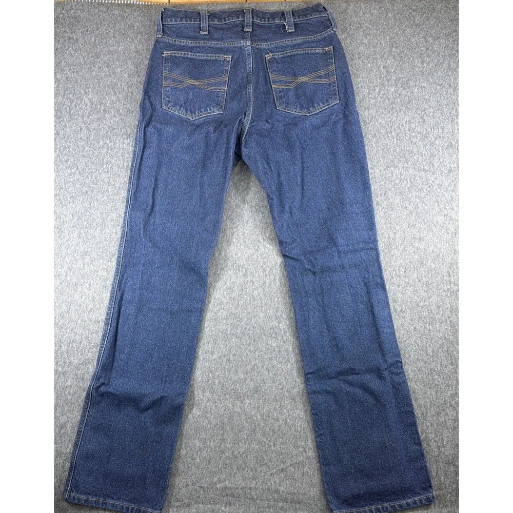 Blue Ranchwear Jeans Mens 34x34 Blue Straight Boot Cut Denim Pants Cowboy